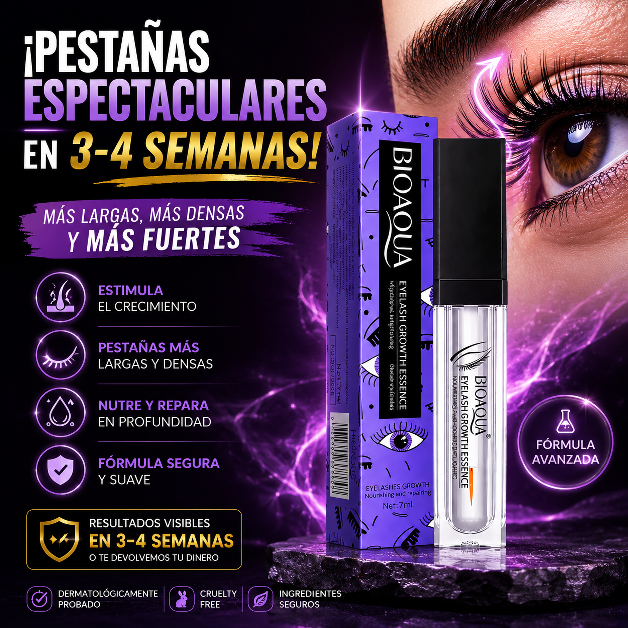 Serúm Pestañas Bioaqua - Deja de pagar por pestañas